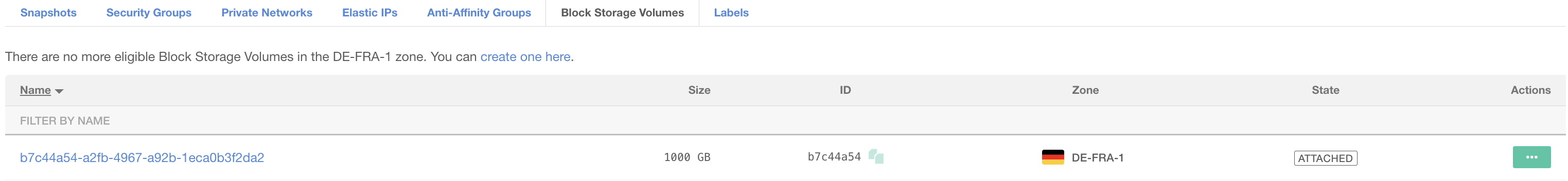 Attaching an Exoscale Block Storage volume
