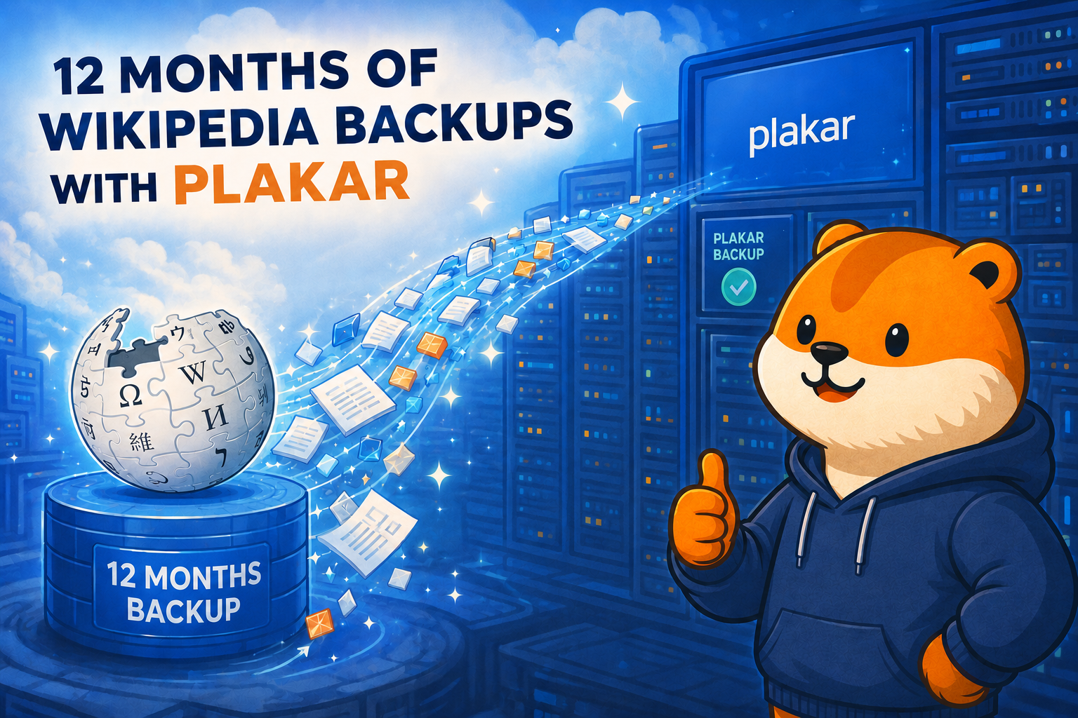 Backing Up 12 Months of Wikipedia Data with Plakar
